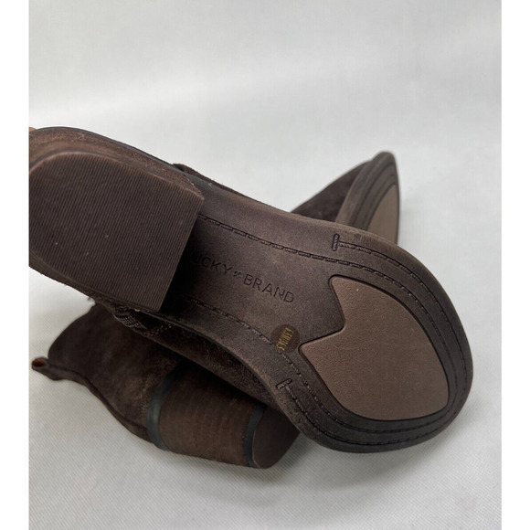 Lucky Brand Booties Women’s 6.5M/36.5 Natania Ankle Boot Bracken Aurora Brown - Picture 6 of 7
